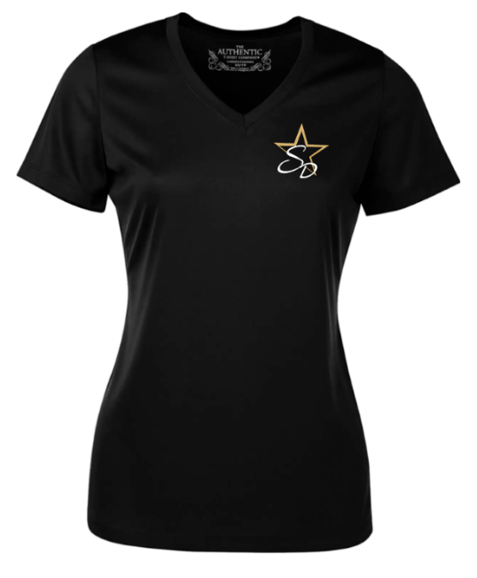 T-Shirt Femme Col en V Noir
