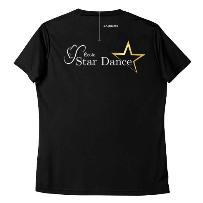 T-Shirt Femme Col en V Noir